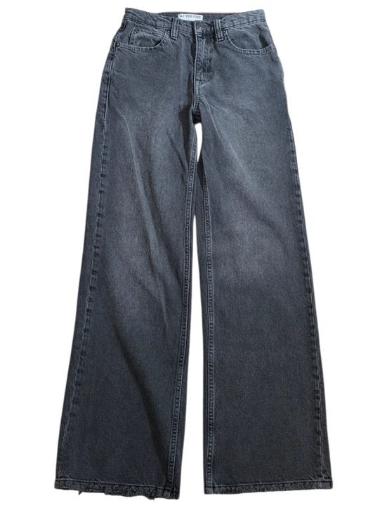 Free People Pants - We The Free Tinsley Baggy Wide Leg Celestia Black Denim Size 24